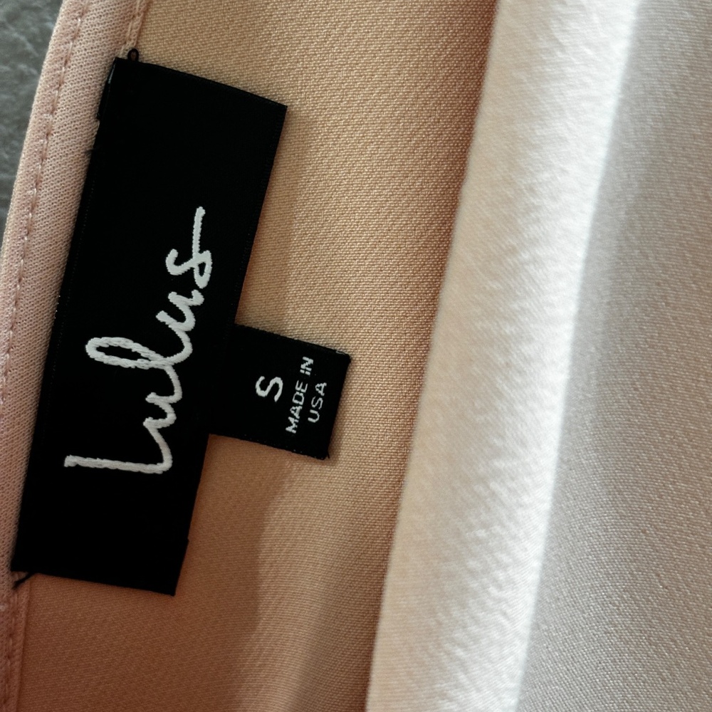 Lulus "Simply Joyous" Peplum Top - Peach Size S - Picture 6 of 9